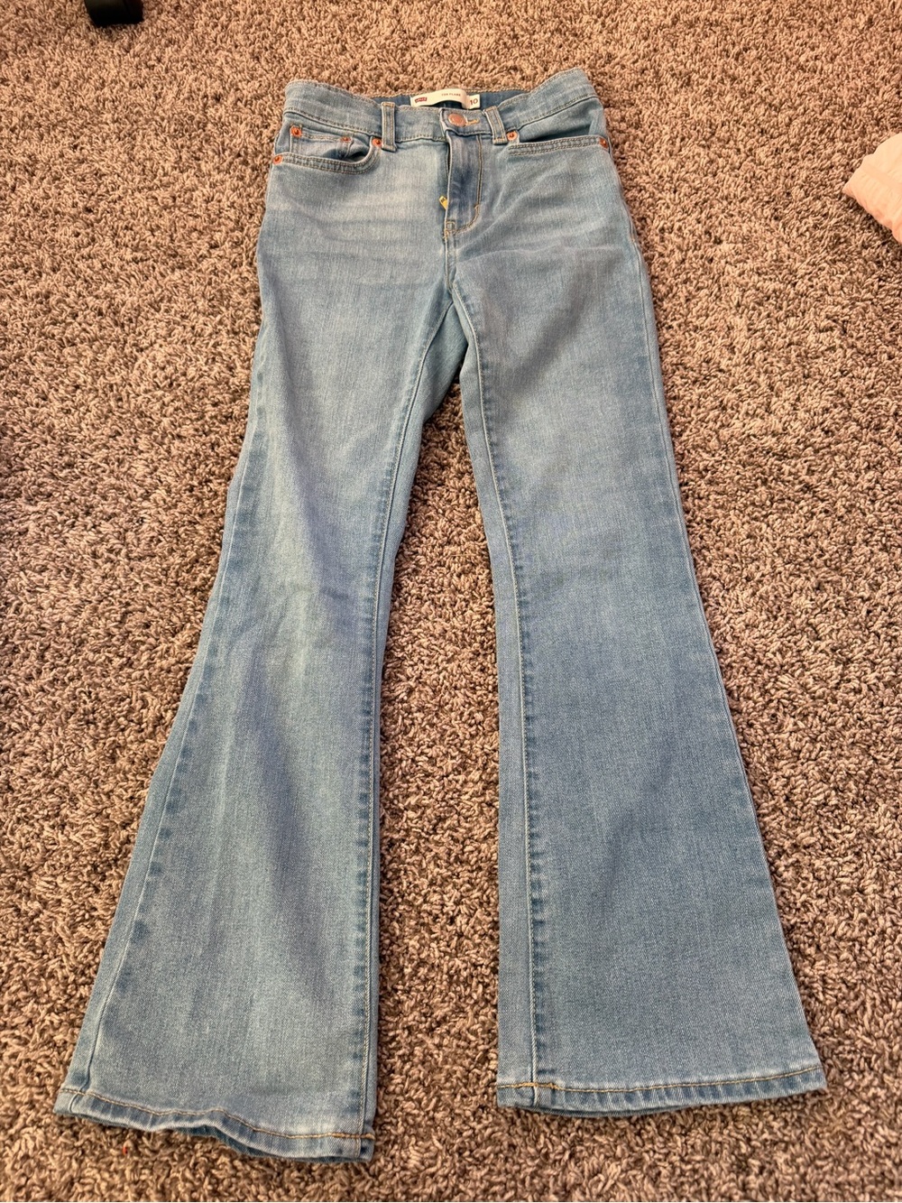 Light Blue Flared Girls Jeans